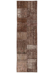  Patchwork Rug 60X200 Vintage Wool Brown/Black Small Carpetvista