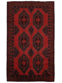 Belutsch Teppich 236X383 Schwarz/Dunkelrot Wolle, Afghanistan Carpetvista