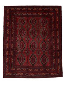 Belutsch Teppich 285X370 Schwarz/Dunkelrot Großer Wolle, Afghanistan Carpetvista