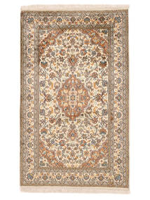 94X152 絨毯 カシミール ピュア シルク オリエンタル 茶色/ベージュ (絹, インド) Carpetvista