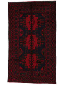 Tappeto Orientale Beluch 155X265 Nero/Rosso Scuro (Lana, Afghanistan)