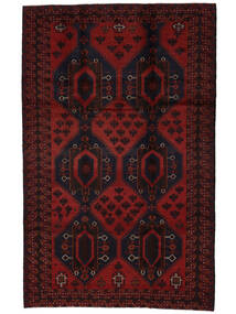 210X330 絨毯 オリエンタル バルーチ ブラック/ダークレッド (ウール, アフガニスタン) Carpetvista