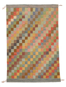 絨毯 キリム Ariana Trend 194X290 茶色/グリーン (ウール, アフガニスタン)