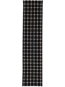 Nova-Li 80X350 Small Black/Beige Runner Wool Rug