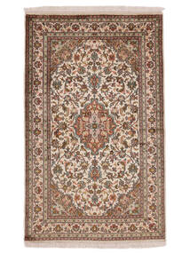  Oriental Kashmir Pure Silk Rug 96X154 Brown/Orange Silk, India Carpetvista