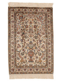  Orientalsk Kashmir Ren Silke Teppe 64X93 Brun/Oransje Silke, India Carpetvista