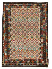  Kelim Afghan Old Style Matot 197X287 Ruskea/Musta Carpetvista
