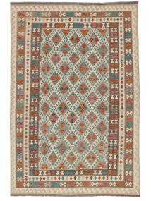  Chilim Afghan Old Style Covor 196X295 Lână Maro/Portocaliu Carpetvista