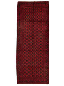 150X380 Belutsch Teppich Orientalischer Läufer Schwarz/Dunkelrot (Wolle, Afghanistan) Carpetvista