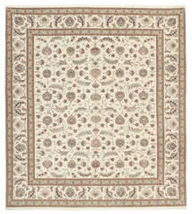 絨毯 タブリーズ 50 Raj シルク製 260X285 正方形 茶色/オレンジ 大きな ( ペルシャ/イラン)