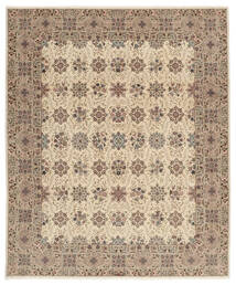 250X295 絨毯 オリエンタル イスファハン 絹の縦糸 茶色/オレンジ 大きな ( ペルシャ/イラン)