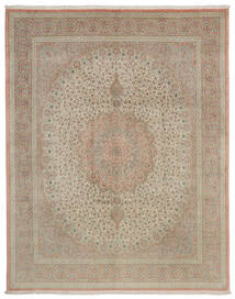  Persischer Ghom Seide Teppich 244X305 Braun/Orange (Seide, Persien/Iran)