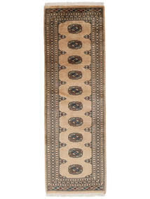  Orientalischer Pakistan Buchara 2Ply Teppich 63X195 Läufer Braun/Orange Wolle, Pakistan Carpetvista