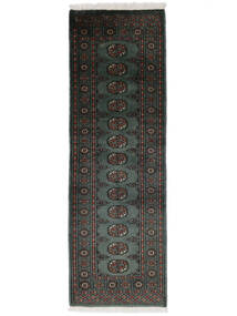 64X193 Pakistan Buchara 2Ply Teppich Orientalischer Läufer Schwarz (Wolle, Pakistan) Carpetvista