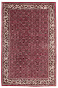 207X307 Tapete Oriental Bijar Com Seda Vermelho Escuro/Preto (Lã, Pérsia/Irão)