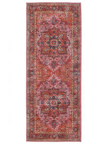 Georgia Oriental Washable 80X200 Small Red/Pink Medallion Runner Cotton Rug