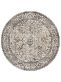  Washable Ø 160 Oxana Oriental Brown/Beige Round Rug