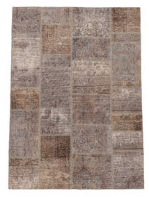  Persischer Patchwork Teppich 140X198 Braun Carpetvista