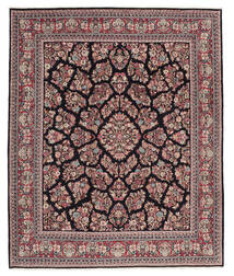 Tapete Oriental Sarough 250X305 Preto/Vermelho Escuro Grande (Lã, Pérsia/Irão)