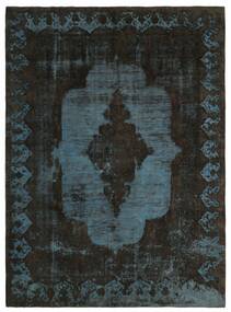  288X390 Vintage Kerman Fine Teppich Schwarz/Dunkelblau Persien/Iran