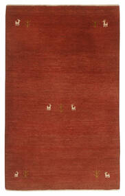  Gabbeh Fine Tapete 84X136 Persa Lã Vermelho Escuro Pequeno