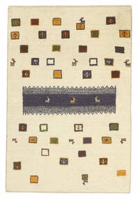  Persischer Gabbeh Fine Teppich 82X121 Gelb/Braun (Wolle, Persien/Iran)