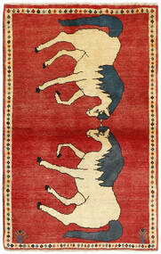 Ghashghai Old Figurale Tappeto 95X152 Persiano Di Lana Rosso Scuro/Arancione Piccolo