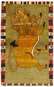 117X190 Tapis D'orient Ghashghaï Old Figural/Pictural Marron/Orange (Laine, Perse/Iran)