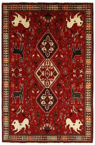  Persian Kashghai Old Pictorial Rug 176X265 Dark Red/Black (Wool, Persia/Iran)