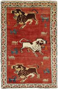  Kashghai Old Pictorial Rug 120X190 Persian Wool Dark Red/Black Small