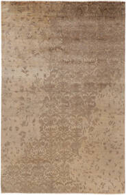 Damask Teppich 194X301 Braun/Orange Wolle, Indien