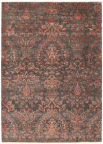 Alfombra Damask 177X245 Marrón/Negro (Lana, India)