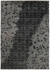 249X352 絨毯 Damask モダン ブラック/ダークグレー (ウール, インド)