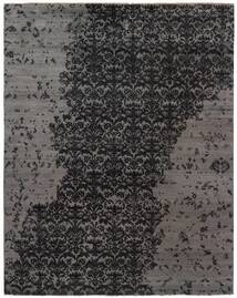 絨毯 Damask 242X305 ブラック/ダークグレー (ウール, インド)