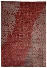  Damask Tapete 245X350 Lã Vermelho Escuro/Preto Grande