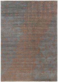 絨毯 Damask 294X402 茶色/ダークグレー 大きな (ウール, インド)
