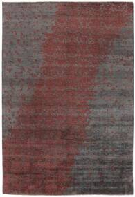 165X244 絨毯 Damask モダン 深紅色の/黒 (インド)
