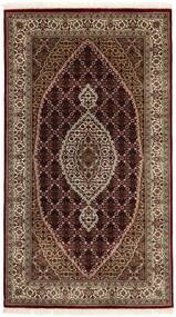91X161 絨毯 オリエンタル タブリーズ Royal ブラック/茶色 (ウール, インド)