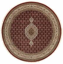  Ø 201 絨毯 タブリーズ Royal オリエンタル ラウンド 茶色/ブラック (ウール, インド)