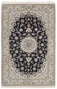 絨毯 ナイン 6 La 156X240 ブラック/茶色 ( ペルシャ/イラン)