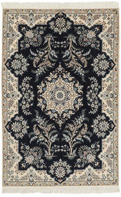 絨毯 ナイン 6 La 117X178 ブラック/茶色 (ウール, ペルシャ/イラン)
