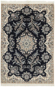 絨毯 ナイン 6 La 118X177 ブラック/茶色 (ウール, ペルシャ/イラン)