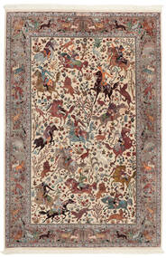  Oriental Qum Kork/Silk Rug 140X212 Brown/Beige Silk, Persia/Iran
