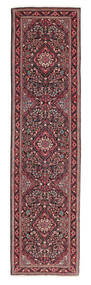 Tapete Oriental Kashan Fine 70X282 Passadeira Vermelho Escuro/Preto (Lã, Pérsia/Irão)