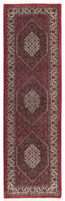 絨毯 ペルシャ ビジャー 85X285 廊下 カーペット ダークレッド/ブラック (ウール, ペルシャ/イラン)