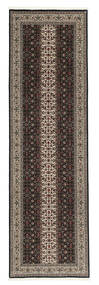  Oriental Tabriz 50 Raj Rug 82X288 Runner
 Black/Brown Wool, Persia/Iran