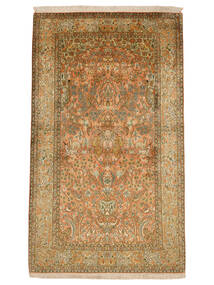 Kashmir Ren Silke 24/24 Quality Teppe 102X171 Brun/Oransje Silke, India Carpetvista