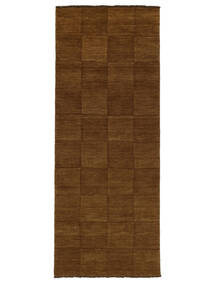 Net 100X250 Small Brown Runner Wool Rug