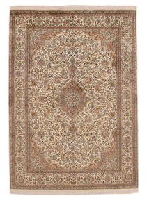  Kashmir Pure Silk Rug 173X245 Silk Brown/Orange Carpetvista