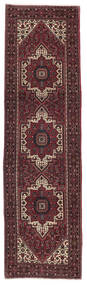 80X294 絨毯 ゴルトー オリエンタル 廊下 カーペット ブラック/ダークレッド (ウール, ペルシャ/イラン)